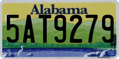 AL license plate 5AT9279
