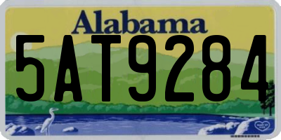 AL license plate 5AT9284
