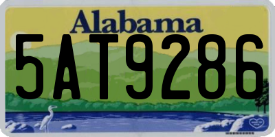 AL license plate 5AT9286