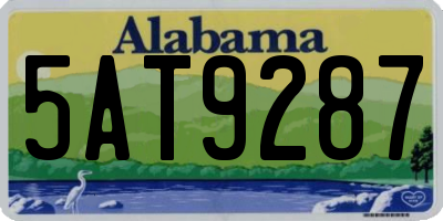 AL license plate 5AT9287