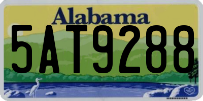 AL license plate 5AT9288