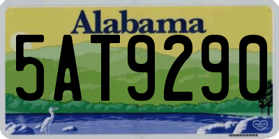 AL license plate 5AT9290