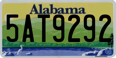 AL license plate 5AT9292