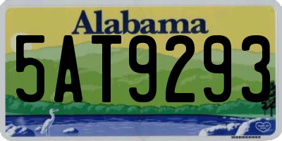 AL license plate 5AT9293