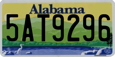 AL license plate 5AT9296