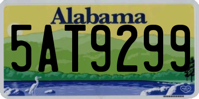 AL license plate 5AT9299