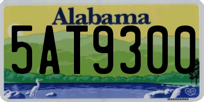 AL license plate 5AT9300