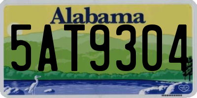 AL license plate 5AT9304