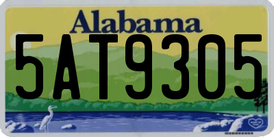 AL license plate 5AT9305