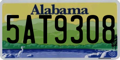 AL license plate 5AT9308