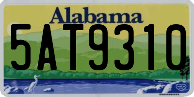 AL license plate 5AT9310