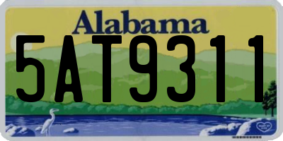 AL license plate 5AT9311