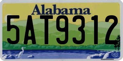 AL license plate 5AT9312