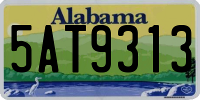 AL license plate 5AT9313