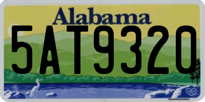 AL license plate 5AT9320
