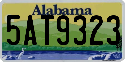 AL license plate 5AT9323