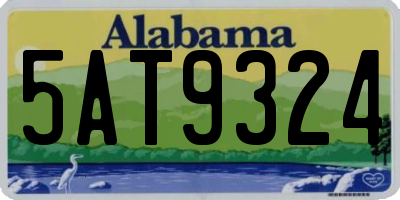 AL license plate 5AT9324