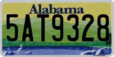 AL license plate 5AT9328