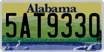 AL license plate 5AT9330