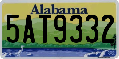 AL license plate 5AT9332