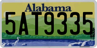 AL license plate 5AT9335