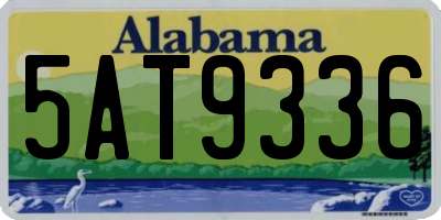 AL license plate 5AT9336
