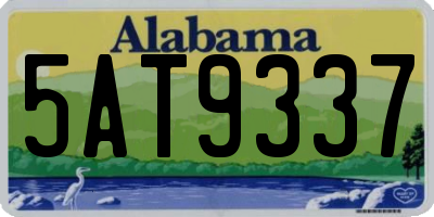 AL license plate 5AT9337