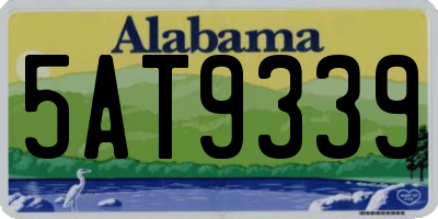 AL license plate 5AT9339