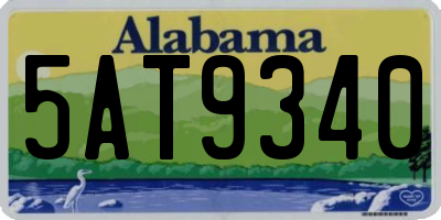 AL license plate 5AT9340