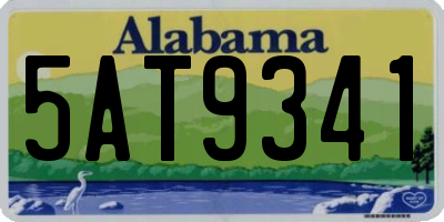 AL license plate 5AT9341