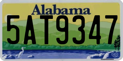 AL license plate 5AT9347