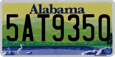 AL license plate 5AT9350