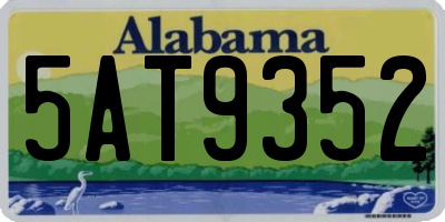 AL license plate 5AT9352