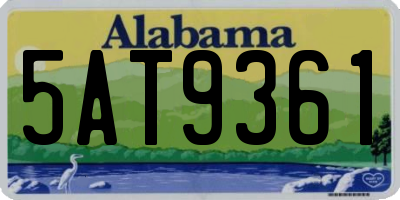 AL license plate 5AT9361