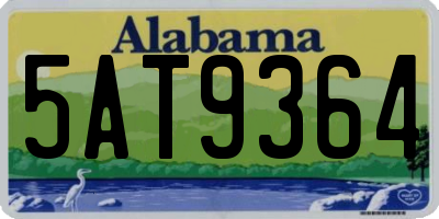AL license plate 5AT9364