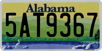 AL license plate 5AT9367