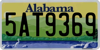 AL license plate 5AT9369