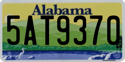 AL license plate 5AT9370