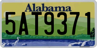 AL license plate 5AT9371