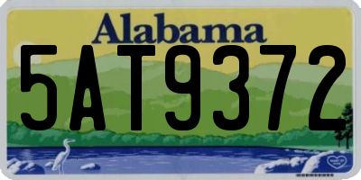 AL license plate 5AT9372