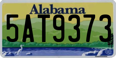 AL license plate 5AT9373