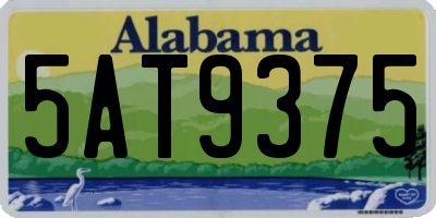 AL license plate 5AT9375
