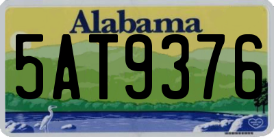 AL license plate 5AT9376