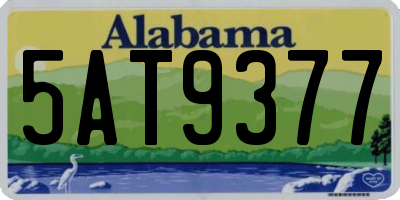 AL license plate 5AT9377