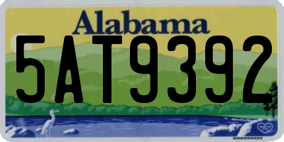 AL license plate 5AT9392