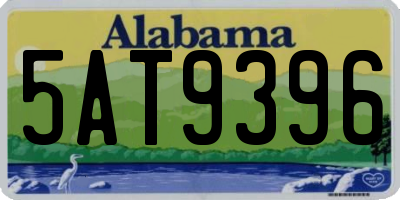 AL license plate 5AT9396