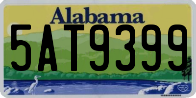 AL license plate 5AT9399