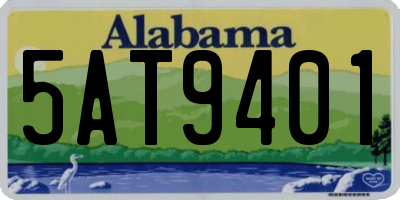 AL license plate 5AT9401