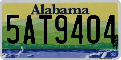 AL license plate 5AT9404