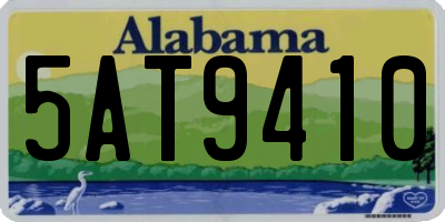 AL license plate 5AT9410
